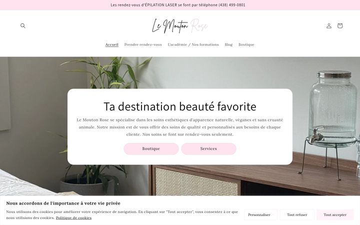 Screenshot of lemoutonrose.com