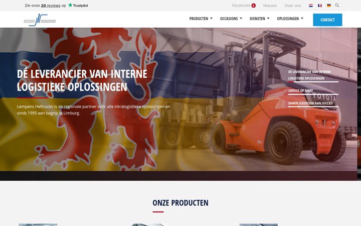Screenshot of lempensheftrucks.nl