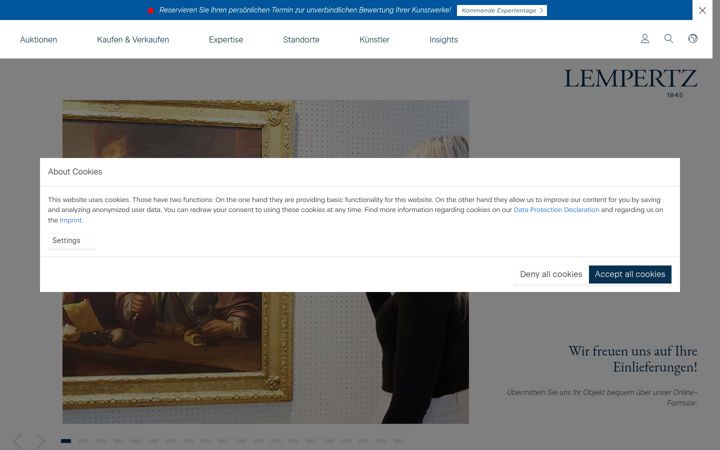 Screenshot of lempertz.com