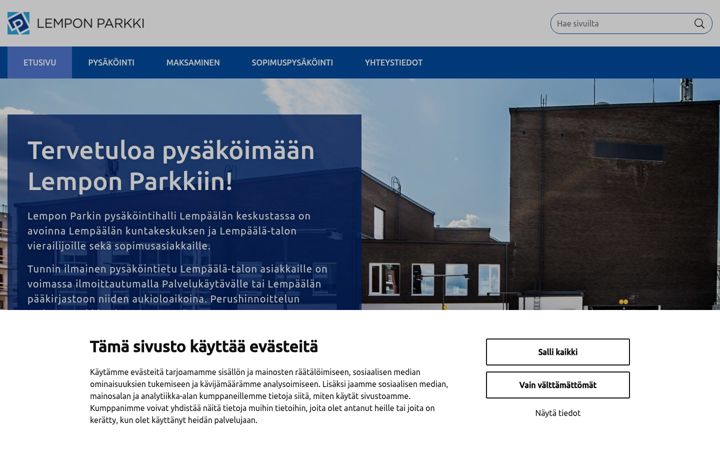 Captura de pantalla de lemponparkki.fi
