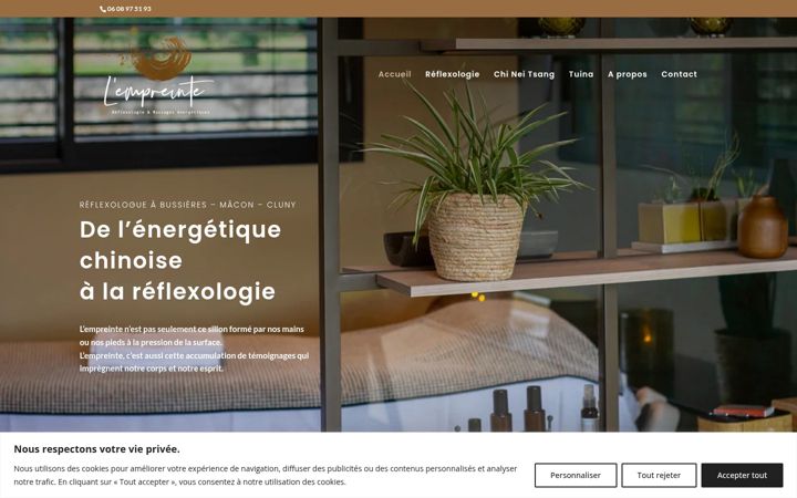 Screenshot of lempreinte-reflexologue.com