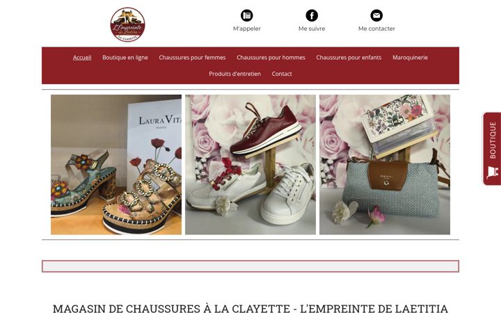 Screenshot of lempreintedelaetitia-chaussure.fr