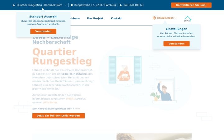 Screenshot of lena-nachbarschaft.de