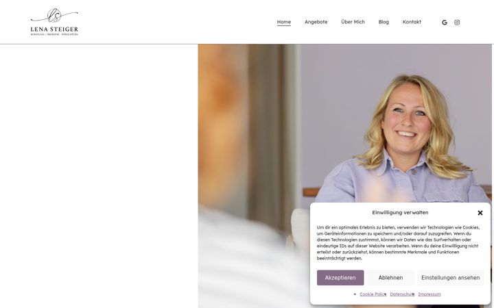 Screenshot of lena-steiger.de