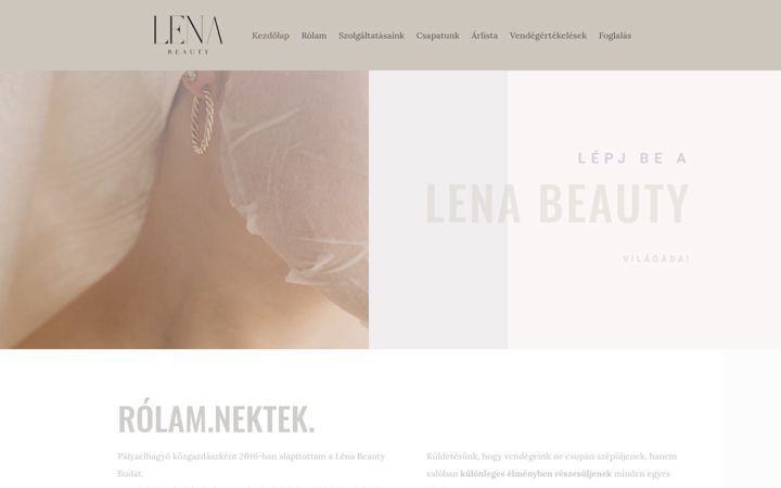 Screenshot of lenabeautybuda.hu