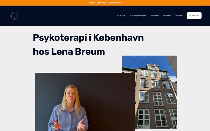 Screenshot of lenabreum.dk