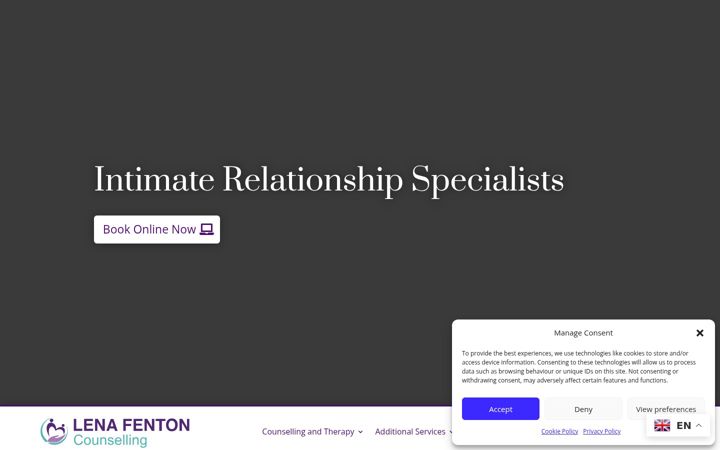 Screenshot of lenafenton.com