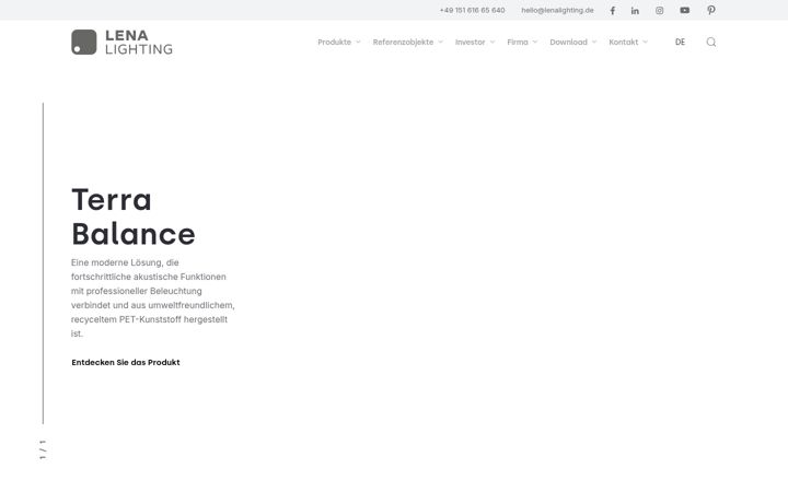 Screenshot of lenalighting.de