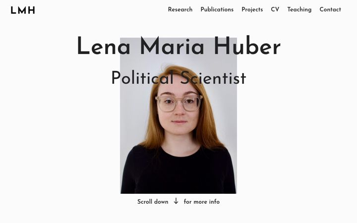 Screenshot of lenamariahuber.eu