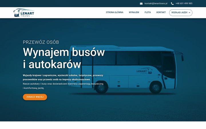 Screenshot of lenarttrans.pl