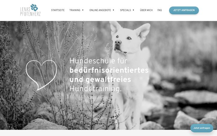 Screenshot of lenas-pfotenherz.de