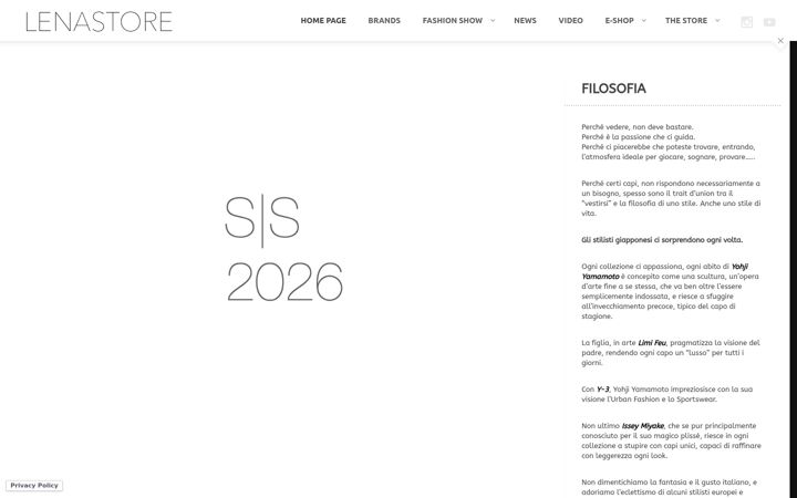 Screenshot of lenastore.it