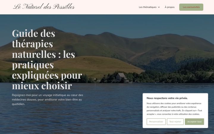 Screenshot of lenatureldespossibles.fr