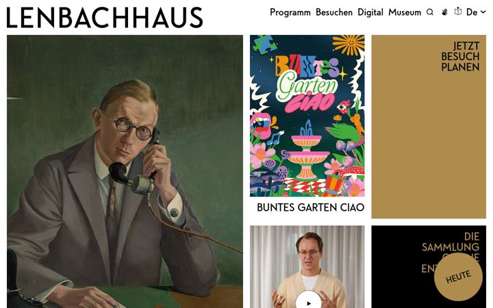 Screenshot of lenbachhaus.de