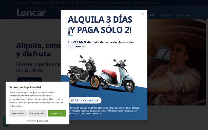 Screenshot of lencar.es