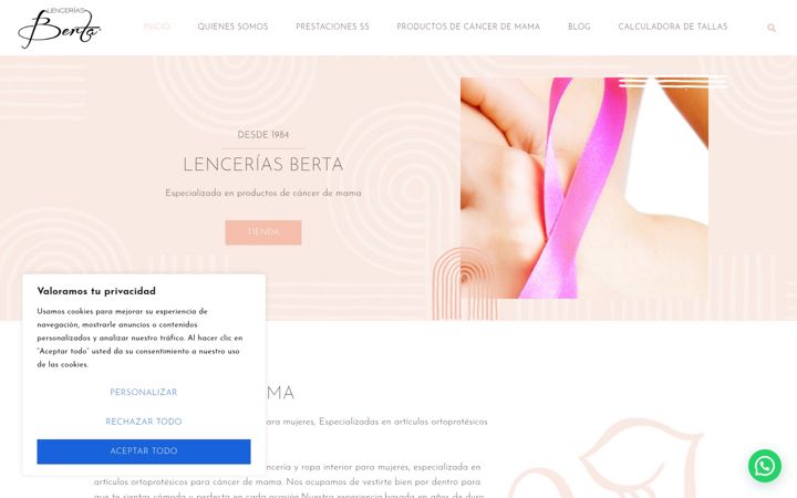 Screenshot of lenceriasberta.com