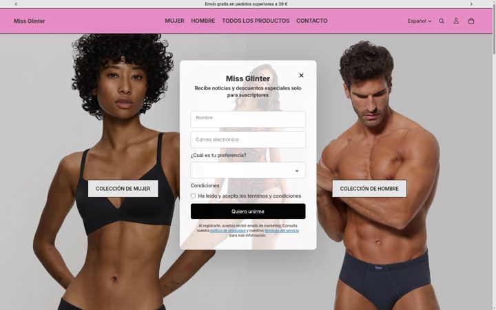 Screenshot of lenceriasglinter.com