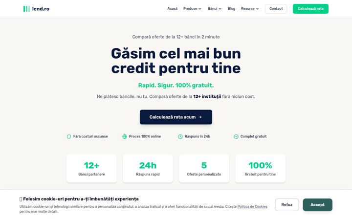 Screenshot of lend.ro
