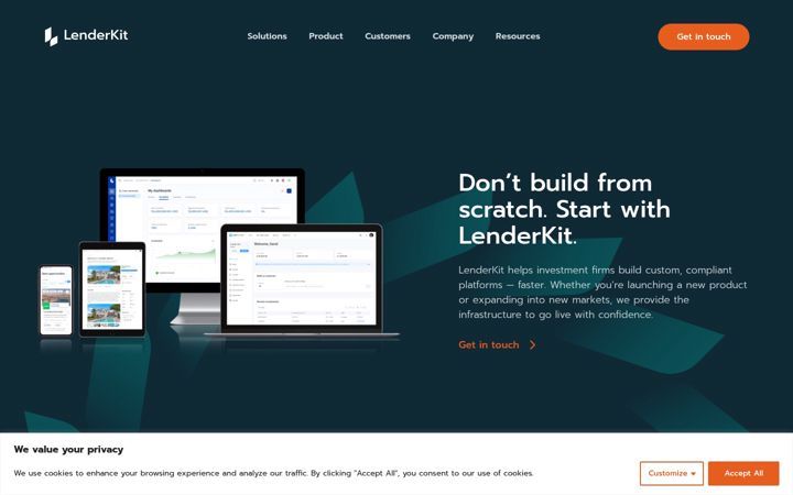 Screenshot of lenderkit.com