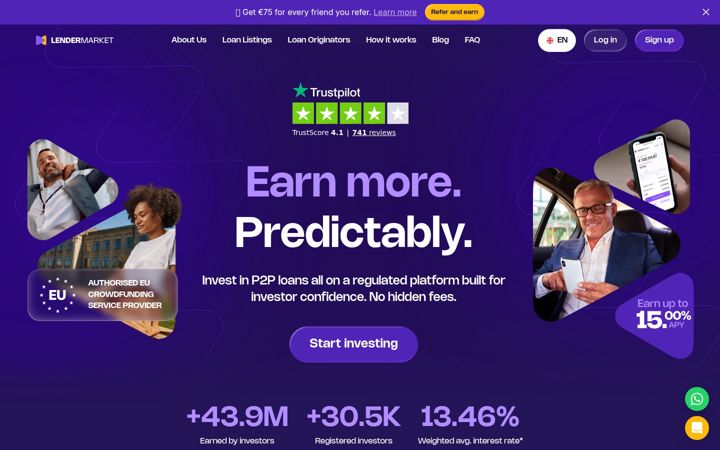 Screenshot of lendermarket.com