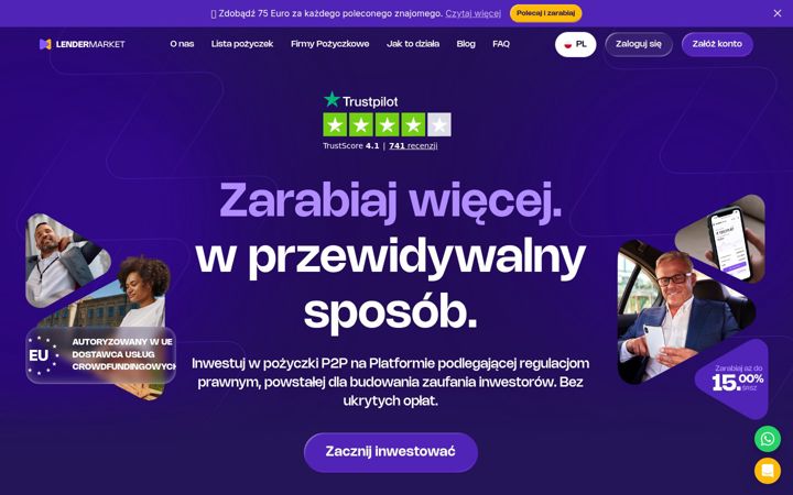 Screenshot of lendermarket.pl
