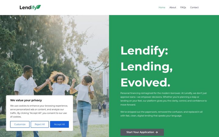 Screenshot of lendifyusa.com