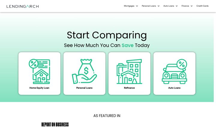 Screenshot of lendingarch.com