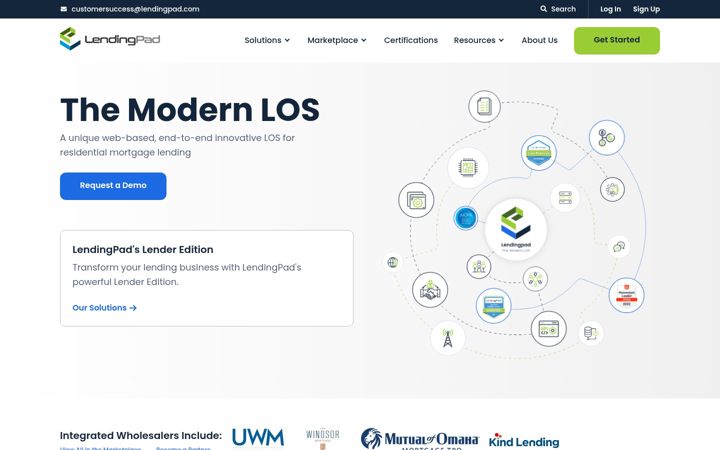 Screenshot of lendingpad.com
