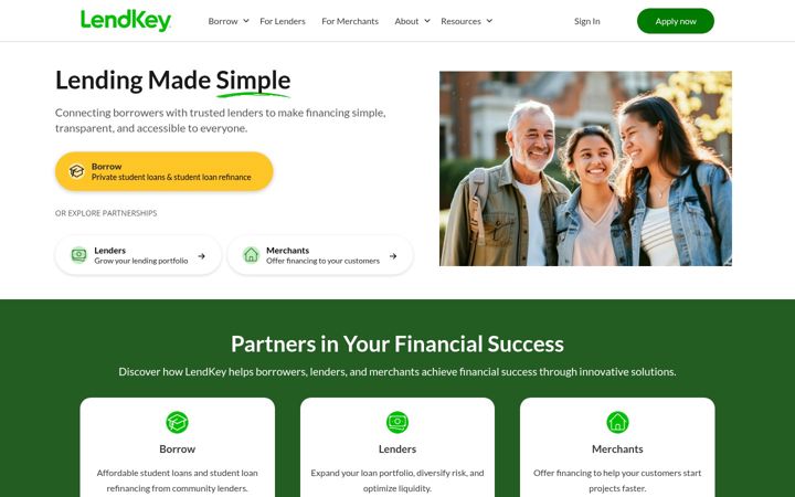 Екранна снимка на lendkey.com