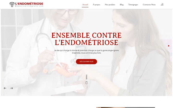 Screenshot of lendometriose.fr