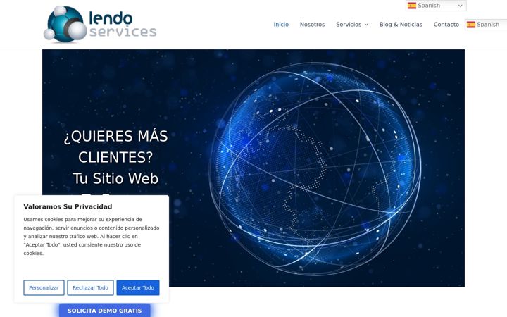 Screenshot of lendoservices.com