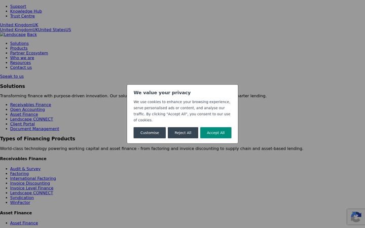 Screenshot of lendscape.com