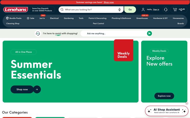 Screenshot of lenehans.ie