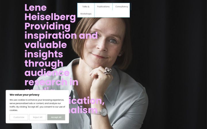 Screenshot of leneheiselberg.dk
