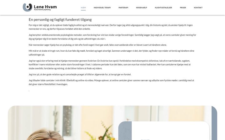 Screenshot of lenehvam.dk