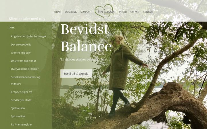 Screenshot of lenesvendsen.dk