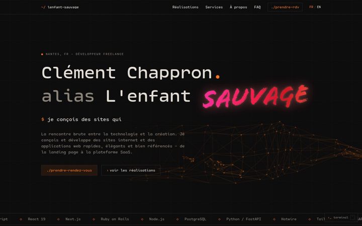 Screenshot of lenfant-sauvage.fr