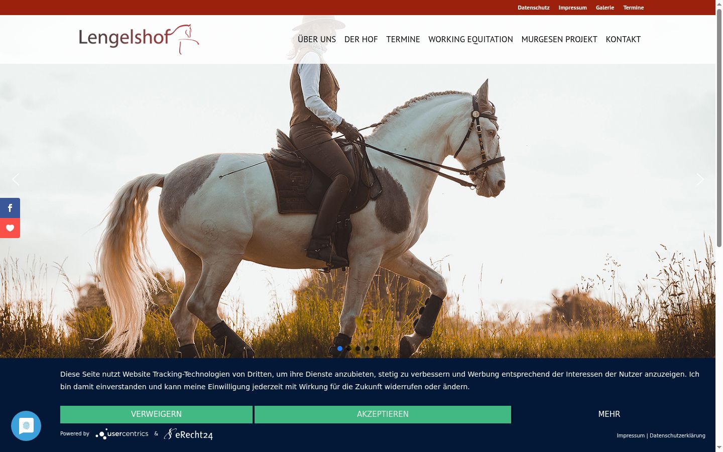 Screenshot des Einwilligungsbanners vor jeglicher Interaktion
