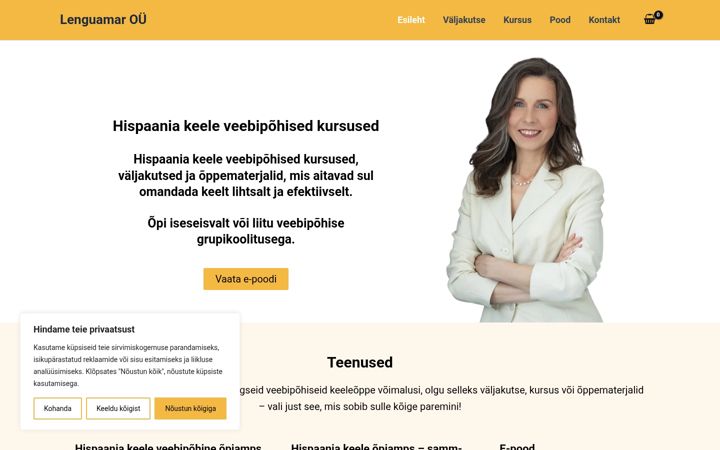 Screenshot of lenguamar.eu