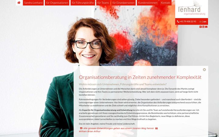 Screenshot of lenhard-consulting.ch