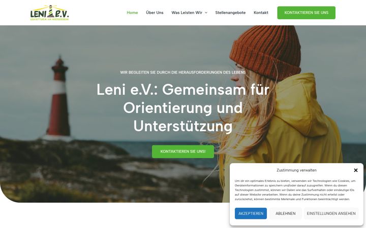 Screenshot of leni-ev.de