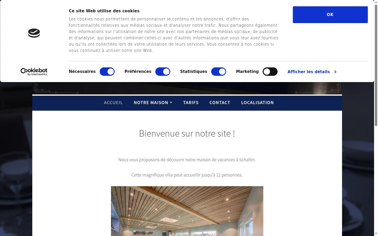 Screenshot des Einwilligungsbanners vor jeglicher Interaktion
