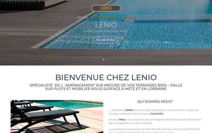 Screenshot of lenio.fr
