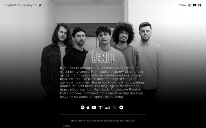 Screenshot di leniomusic.com