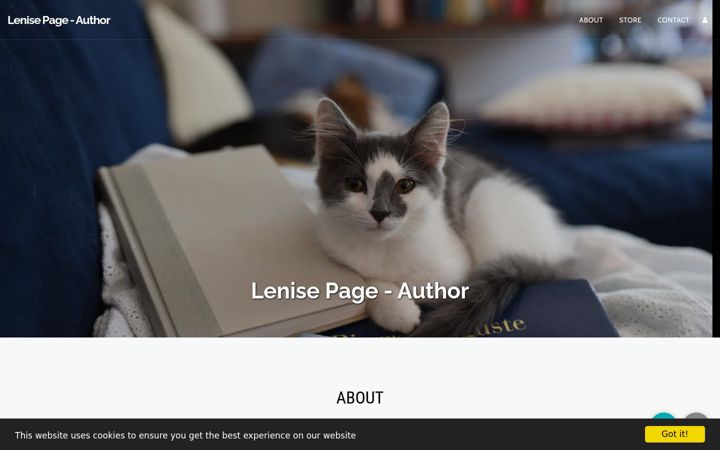 Screenshot of lenisepage-author.com