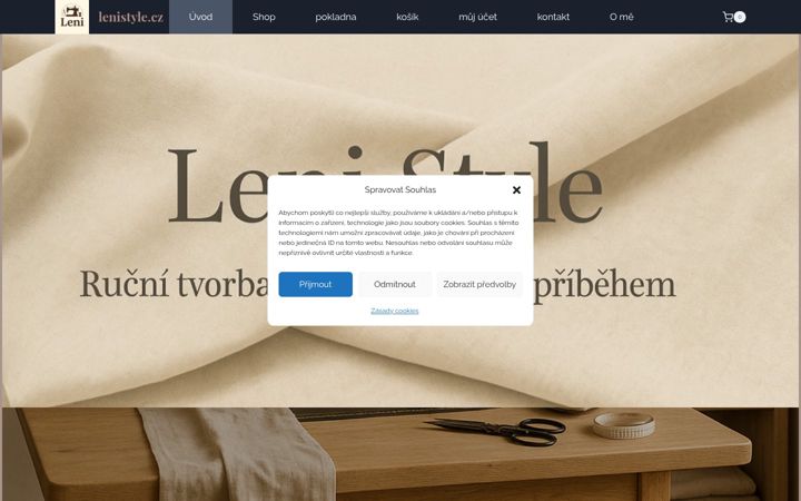 Screenshot of lenistyle.cz