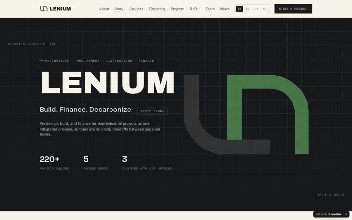 Screenshot of lenium.es