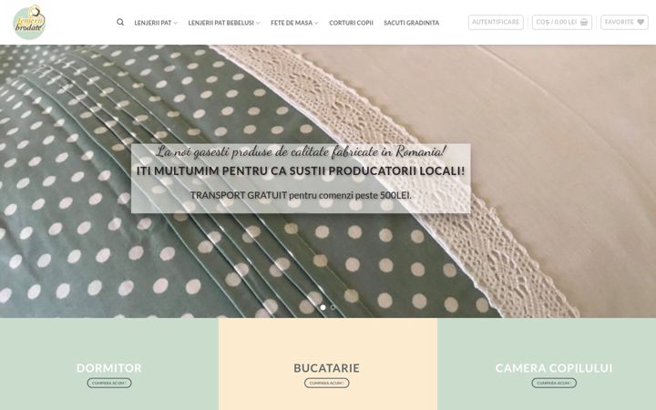 Screenshot of lenjeriibrodate.ro