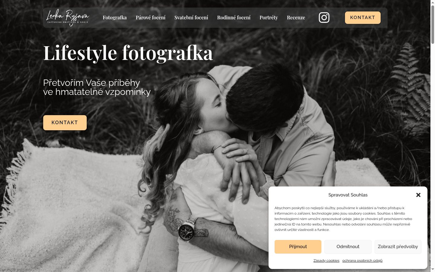Snímek obrazovky baneru souhlasu zobrazeného před jakoukoli interakcí