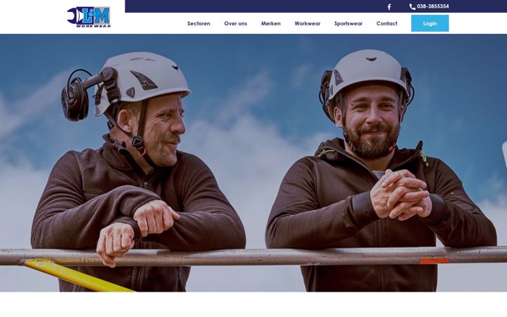 Screenshot of lenmworkwear.nl